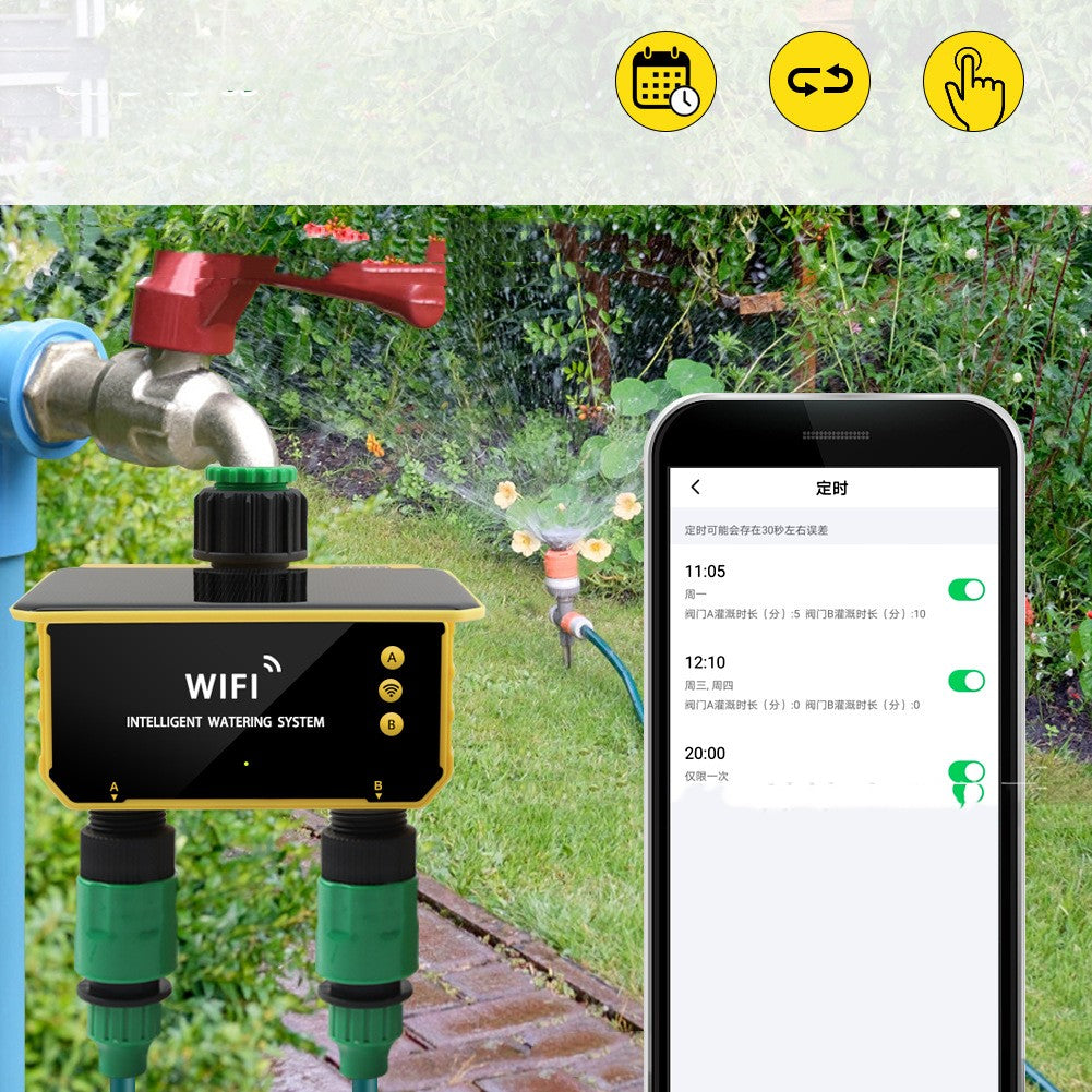 Solar WiFi Graffiti Smart Water Valve Controller