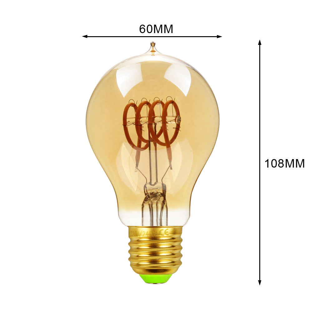 Led Bulbs Vintage Light Bulb G125 Stone Big Globe Bulb 4W Dimmable 220V 110V Led Filament Decorative Edison Bulb