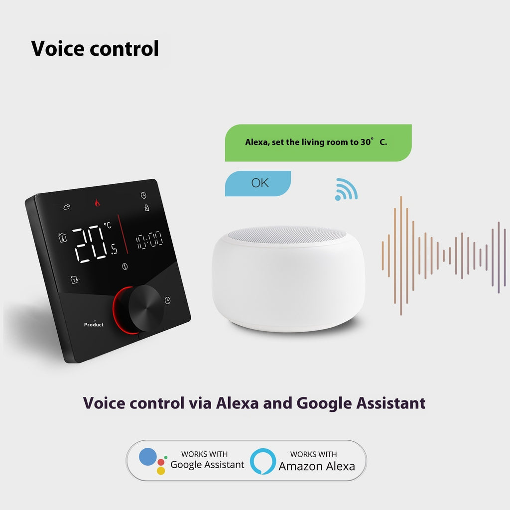Smart Home Knob Floor Heating Temperature Controller App Remote Control Timing Energy Saving