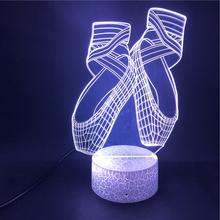 Ballet 3D Night Light Led Colorful Smart Remote Control