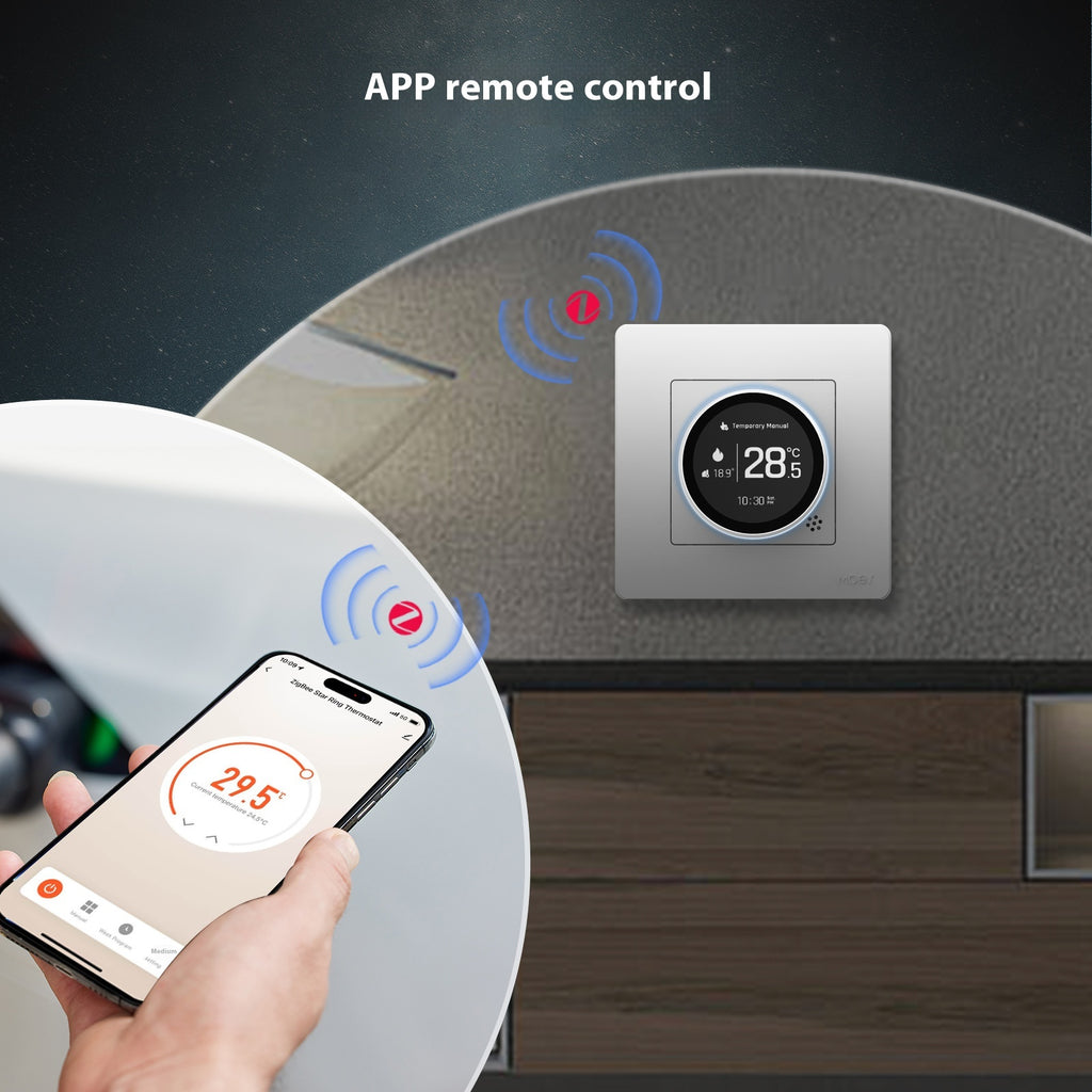 Smart Home Knob Underfloor Heating Temperature Controller Remote Timing Energy Saving