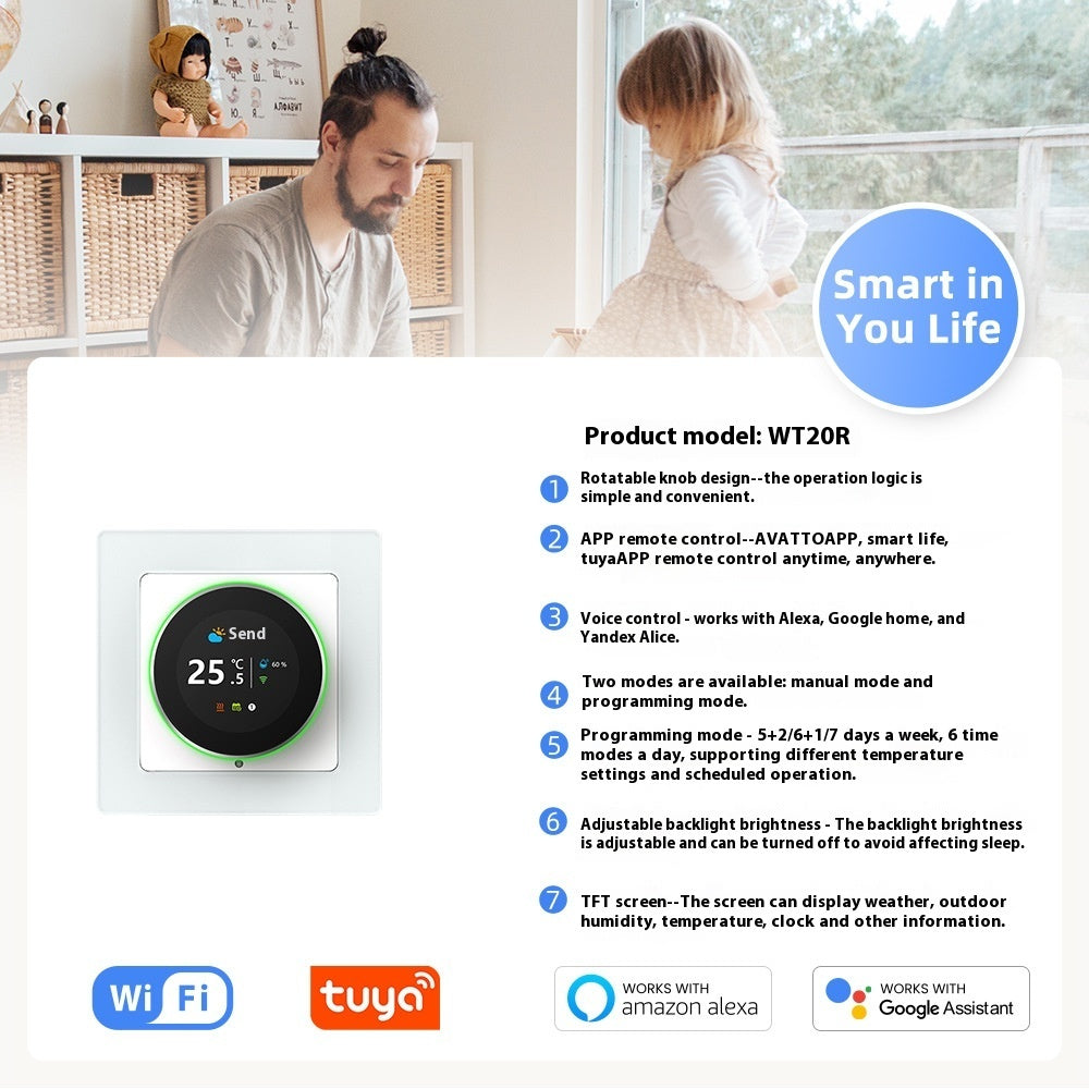 Graffiti Smart WiFi Knob Underfloor Heating Temperature Controller